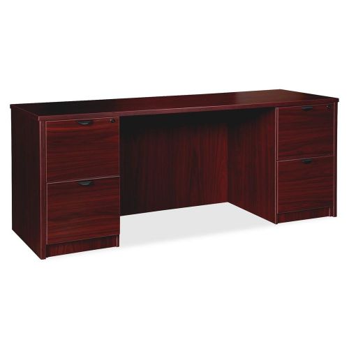 Lorell LLR79034 Prominence Series Mahogany Laminate Desking