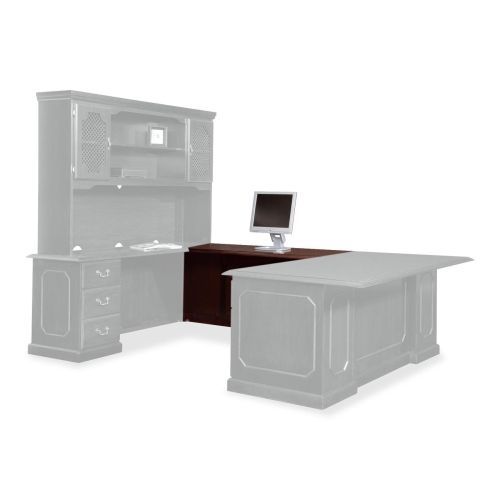 Governor&#039;s Series Executive &#034;U&#034; Workstation Bridge, 50w x 24d x 30h, Mahogany