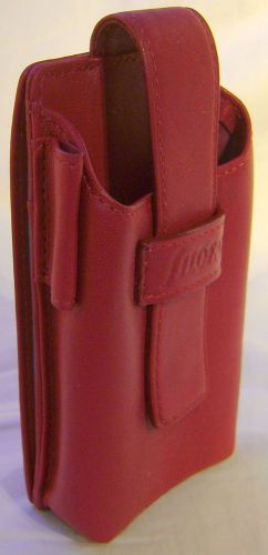 Filofax phone holder – red leather for sale