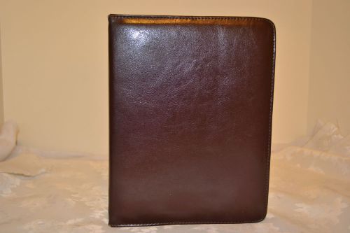 VINTAGE BROWN FRANKLIN CLASSIC PLANNER BINDER WITH ZIPPER AROUND