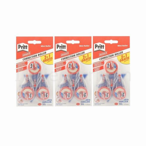 Pritt correct-it Korrekturroller Mini 4,2 mm, 3x3-Pack (nk)