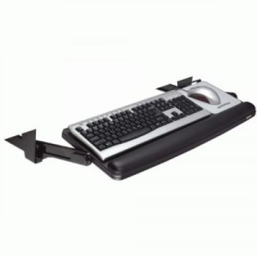 3M Adjustable Under-Desk Keyboard Drawer,  Gel Wrist Rest with Antimicrobial Pro