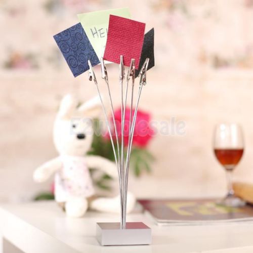 Multiple Desk 8 Clip Memo Picture Recipe Card Holder Paper Note Clip Display