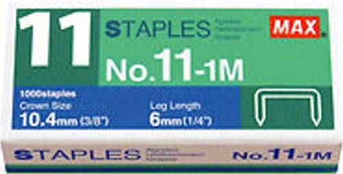 Max flat clinch staples # 11-1m for stapler hd-11flk for sale