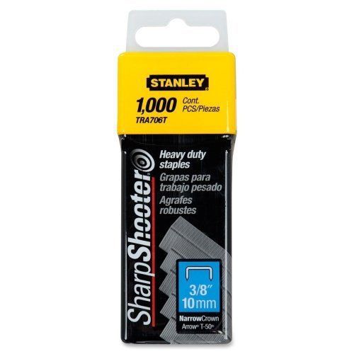 Stanley Sharp Shooter Heavy Duty 3/8&#034; Staples 1000pk - BOSTRA706T Free Shipping