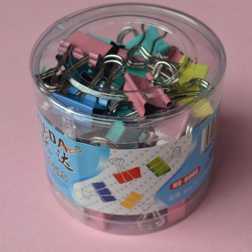 Office supplies 60pcs office 15mm width metal binder clips office school teacher for sale