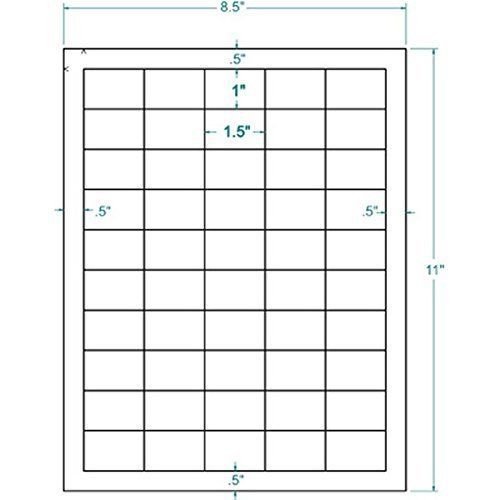 NEW 1.5&#034; x 1&#034; White UPC Bar Code Label, 50 Labels per Sheet (100 Sheets per