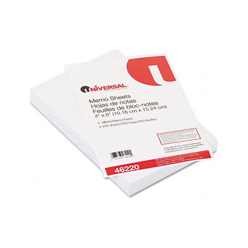 Universal® Loose Memo Sheets, 200 Sheets/Pack