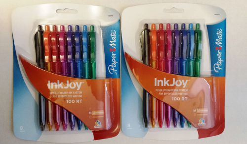 2 Packs of Paper Mate Inkjoy 100 RT (16 total), 1.0mm, Assorted, -New-