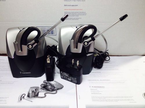 Two Plantronics CS70NC Wireless Headset Systems