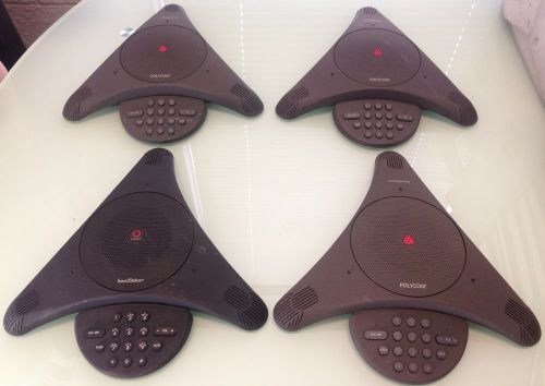 Set Of 4 Conference Phone 3 Polycom Soundstation 1 Lucent SoundStation Low Price