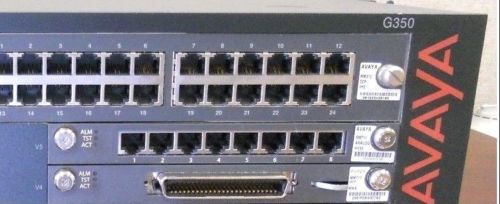 AVAYA G350 MEDIA GATEWAY w/ (2) MM717, MM711, MM312, MM710B T1/E1,S8300