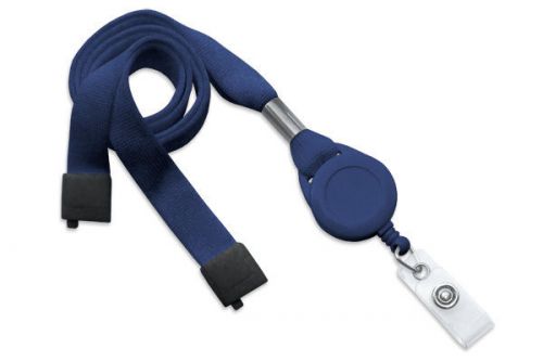 Navy blue lanyard badge reel combo id badge holder 2138-7003 for sale