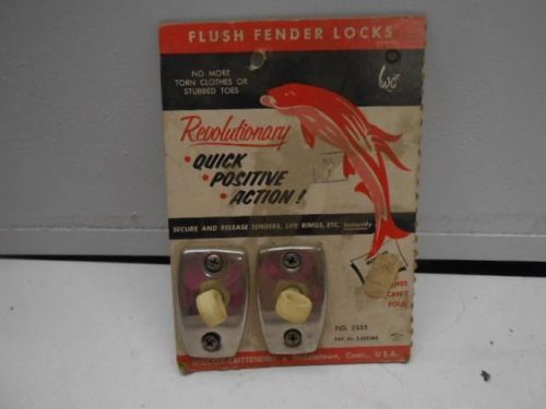 NOS VINTAGE WILCOX CRITTENDEN FLUSH FENDER LOCKS 2555  -19M6