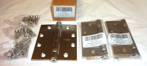 3 ives 5bb1 4.5&#034; x 4&#034; 619 us15 full mortise door butt hinges satin nickel new! for sale