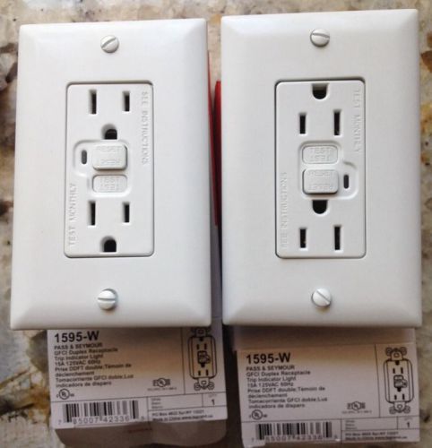 2 LEGRAND Pass &amp; Seymour GFCI 15 Amp -125V Model 1595-W (White)