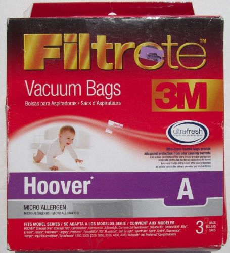 3m filtrete hoover a antimicrobial vacuum bag, 3 pack by 3m for sale