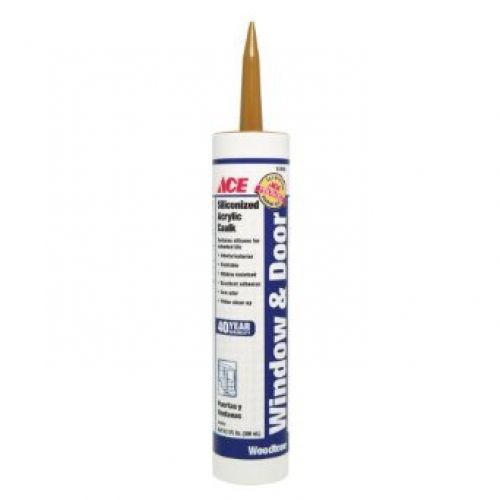 Ace 18190 Siliconized Acrylic Caulk 10 oz Cartridge Brown (Pack of 12)