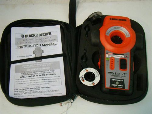 Black &amp; decker bulls eye laser level stud metal ac wire sensor 386386 bdl110s for sale