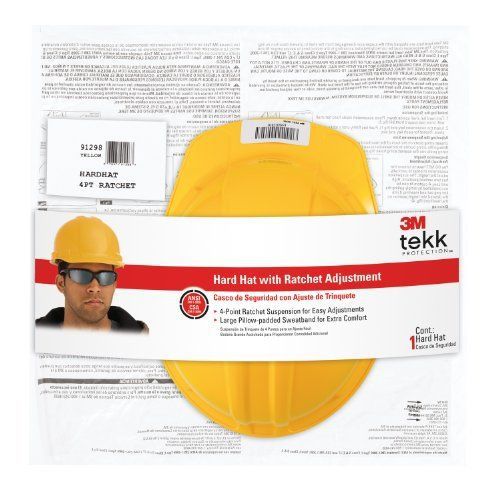 3M 91298 Professional Ratchet Hard Hat  Yellow