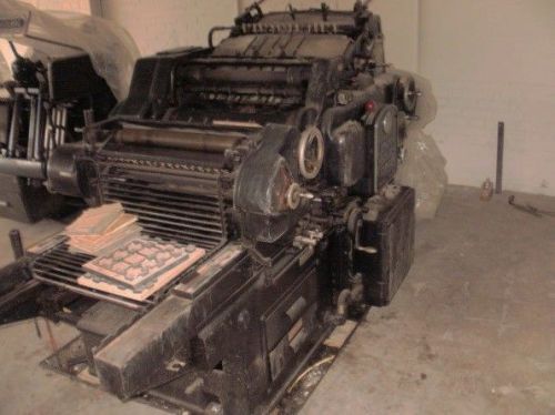 Printing Press  Heidelberg  KS Cylinder  Die Cutter with inkers