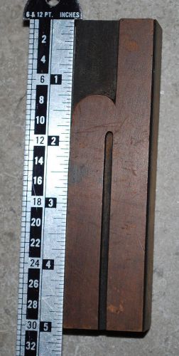 Vintage / Antique Letterpress Wood Printer&#039;s Type &#034;h&#034;, (lc), 5&#034; tall, 30 line