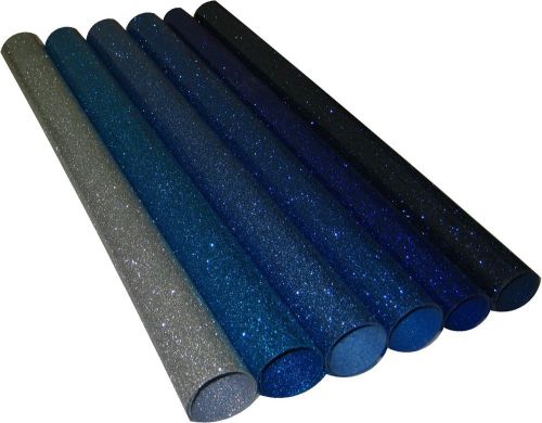 GLITTER 6 COLORS Siser  Heat Press Transfer Vinyl BLUE  20&#034; x 12&#034; each