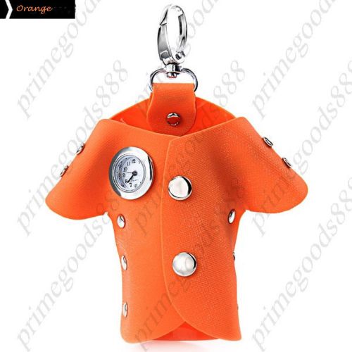 Clothes shape keychain quartz unisex wristwatch free shipping hook orange for sale