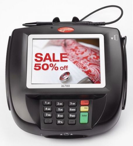 Ingenico i6780 TouchScreen Credit Card Terminal POS Signature Reader Capture