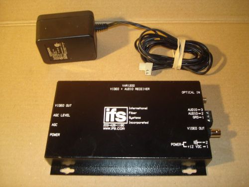 International Fiber System IFS VAR1200 VIDEO &amp; AUDIO RECEIVER w/ AC ADAPTER