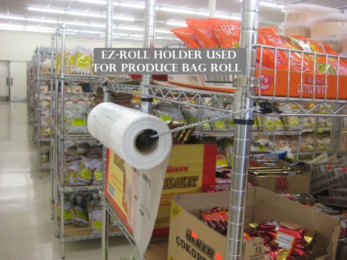 EZ-Roll holder, Produce bag roll holder, produce bag holder, Grocery Store
