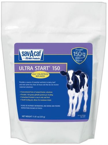 Sav-A-Caf Colostrum Supplement Ultra Start 150 Newborn Calf Dairy Beef 12.3 oz