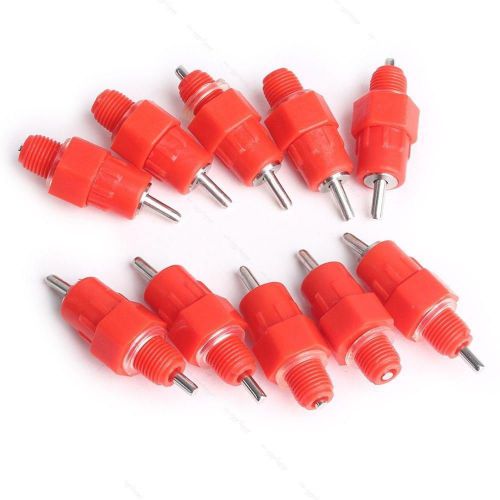 10PCS Water Nipple Drinker Chicken #A Feeder Poultry Duck Hen Screw In Style