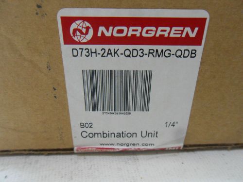 (Q10-6) 1 NIB NORGREN D73H-2AK-QD3-RMG-QDB WITH L73M-2AP-QDN FILTER