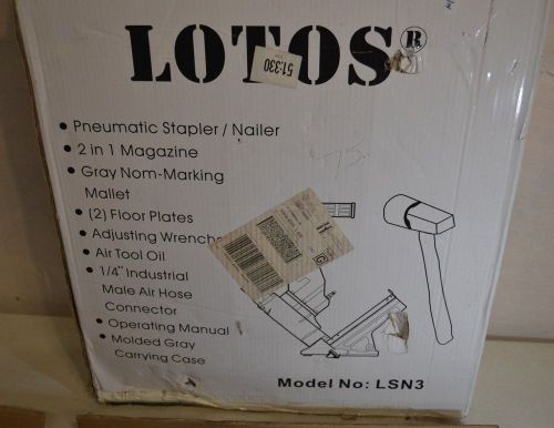 LOTOS LSN3 2-in-1 Air Hardwood Flooring Cleat Nailer and Stapler Gun