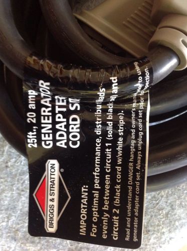 Briggs &amp; Stratton Generator Cord 25 Ft. 20amp NEW