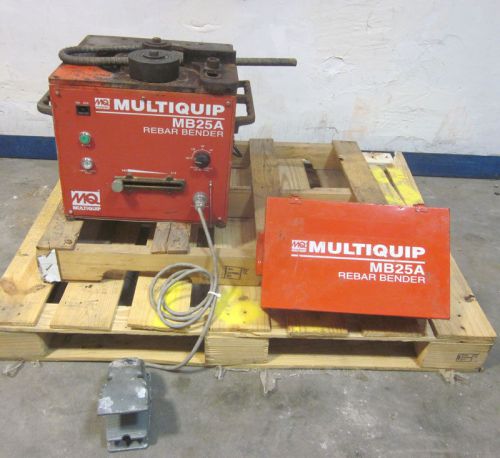 MQ MultiQuip MB25A Portable Rebar Bender 1/4&#034;-1&#034;  0 - 180d 9-Rollers/Collars