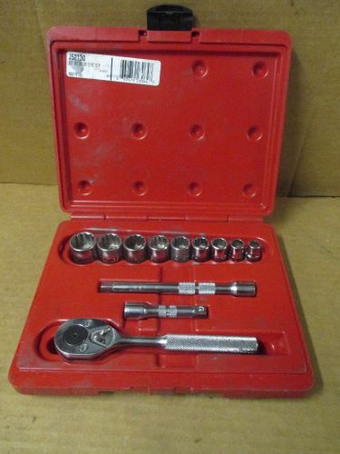 PROTO J52130 Socket Set,Standard,SAE,3/8Drive,12Points,12Pc