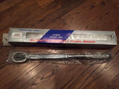 Micrometer Adjustable Torque Wrench - 3/4&#034; Drive Ratchet Head