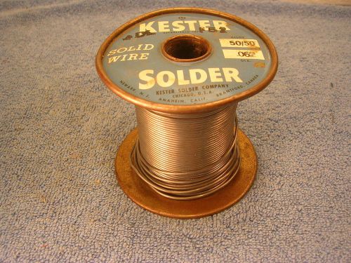 Kester 50/50 .062 inch Dia. Rosin Core Solder 2Lb.8oz  Roll Vintage Solid Wire