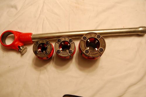 Ridgid R-00 Ratchet and Die Heads 1/2&#034;, 3/4&#034; &amp; 1&#034; &#034;Nice Set&#034;