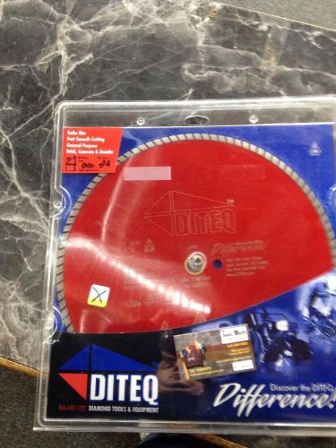 Diteq-14 Diamond Blade SUPER DEAL! PRO CUT 14&#034; 1&#034;Arbor