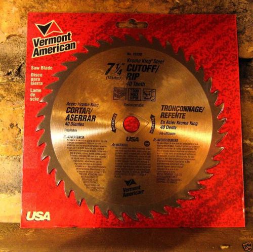 7 1/4” Cutoff/Rip Circular Saw Blade Vermont American