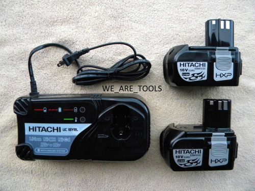 2 New Hitachi EBM1830 18V 3.0 AH Batteries,UC18YRL Charger 18 Volt For Drill,saw