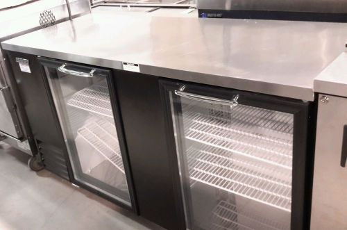 New glass door turbo air 69&#034; back bar refrigerator tbb-3sg for sale