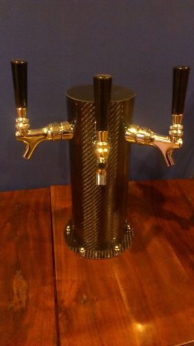 Draft Tower - Carbon Fiber - Three Faucet