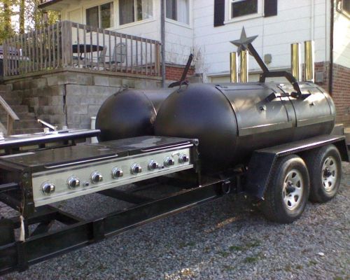 Industrial bbq smoker trailer