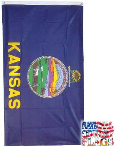 Large new 2x3 kansas state flag us usa american flags for sale