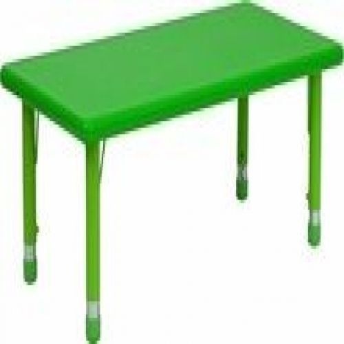Flash Furniture YU-YCX-001-2-RECT-TBL-GREEN-GG 24&#034;x 48&#034; Height Adjustable Rectan