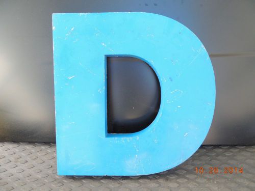 BIG ALUMINUM LETTER &#034; D &#034; WALL ART KID&#039;S ROOM MAN CAVE INITIAL LARGE SIGN 17.5&#034;